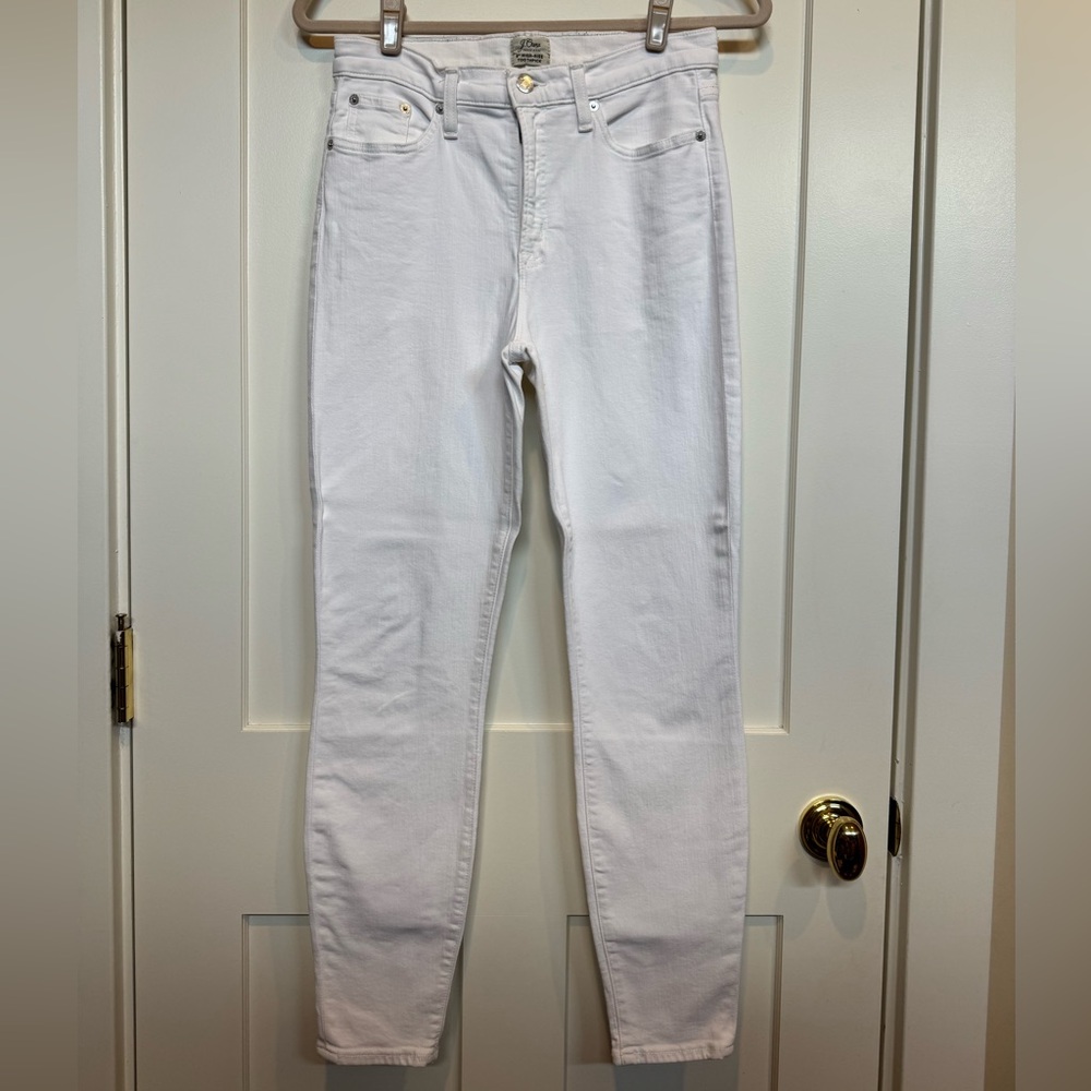 J. Crew Women's Straight Leg Jeans in Crisp White